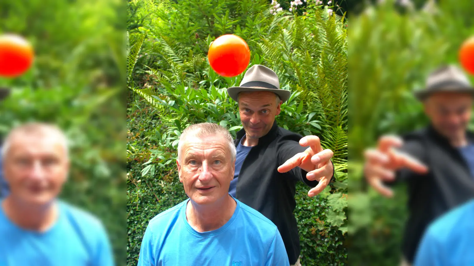 Jaromir Konecny (l.) und Frank Klötgen werden wieder pointiert und mit Wortakrobatik durch das Poetry &amp; Parade-Programm im Pelkovenschlössl führen. (Foto: © Mo)