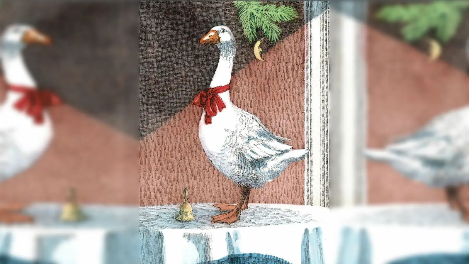 Die Gans Auguste steht im Mittelpunkt der diesjährigen Klassikwerkstatt. (Foto: Illustration von Willi Glasauer, mit freundlicher Unterstützung des Aufbau Verlages, Berlin)