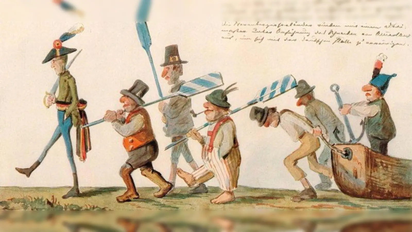 Unter Anführung von Franz Graf von Pocci stoßen Starnberger Schiffer als Verstärkung zur deutschen Flotte. (Foto: pi)