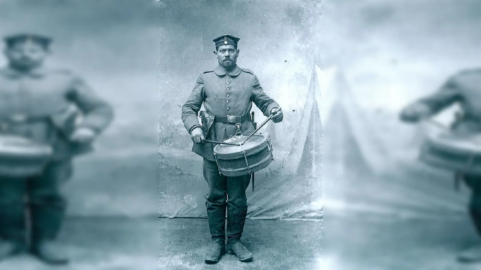 Ein Foto aus dem 1. Weltkrieg: Korbinian Pointner trommelte damals am 1. August 1914 in der Stadt Erding die Mobilmachung aus. 	 (Foto: Stadt Erding)