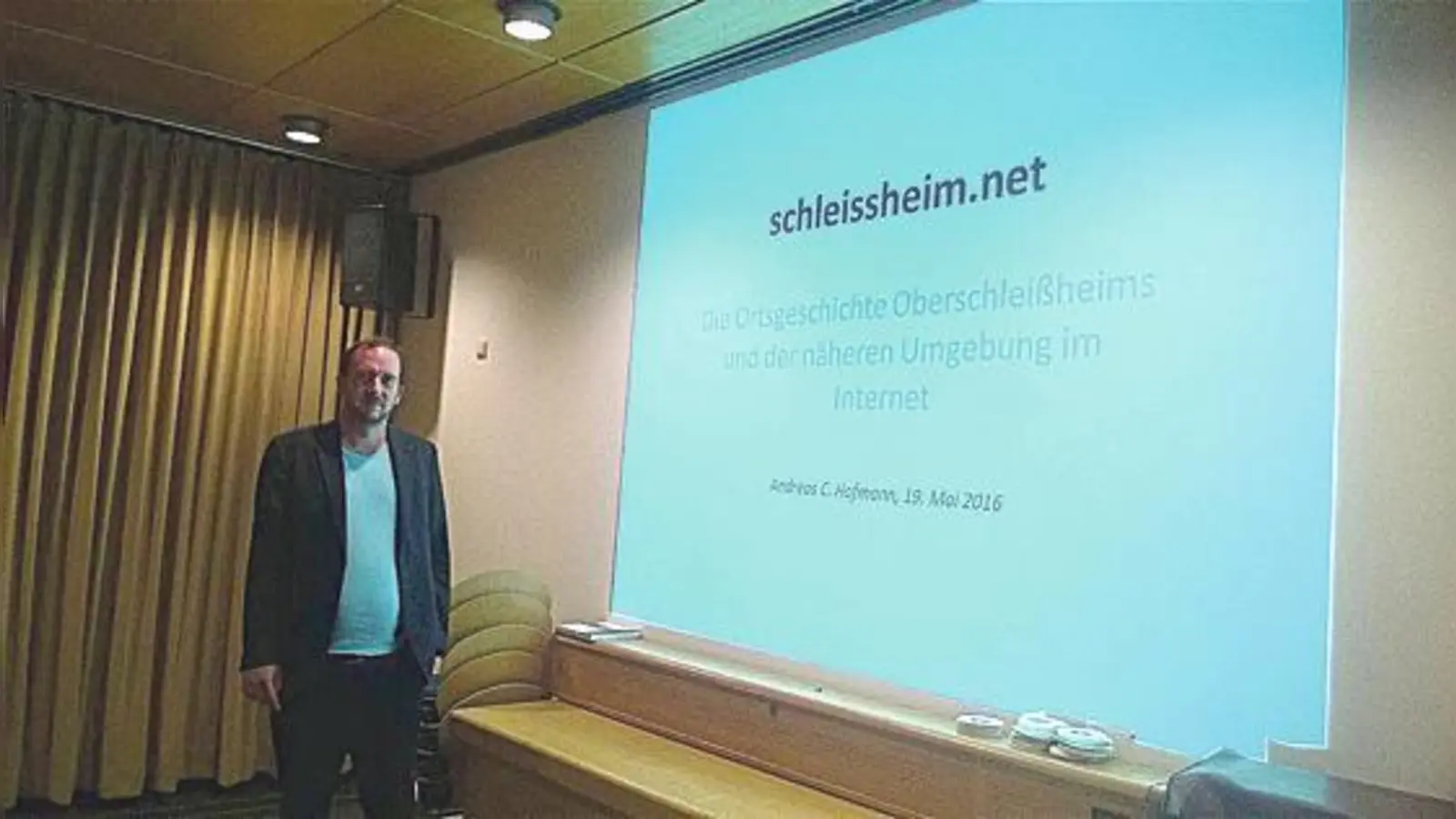 Stellte den ortshistorischen Blog vor:  der Historiker Andreas C. Hofmann.	 (Foto: Hofmann)