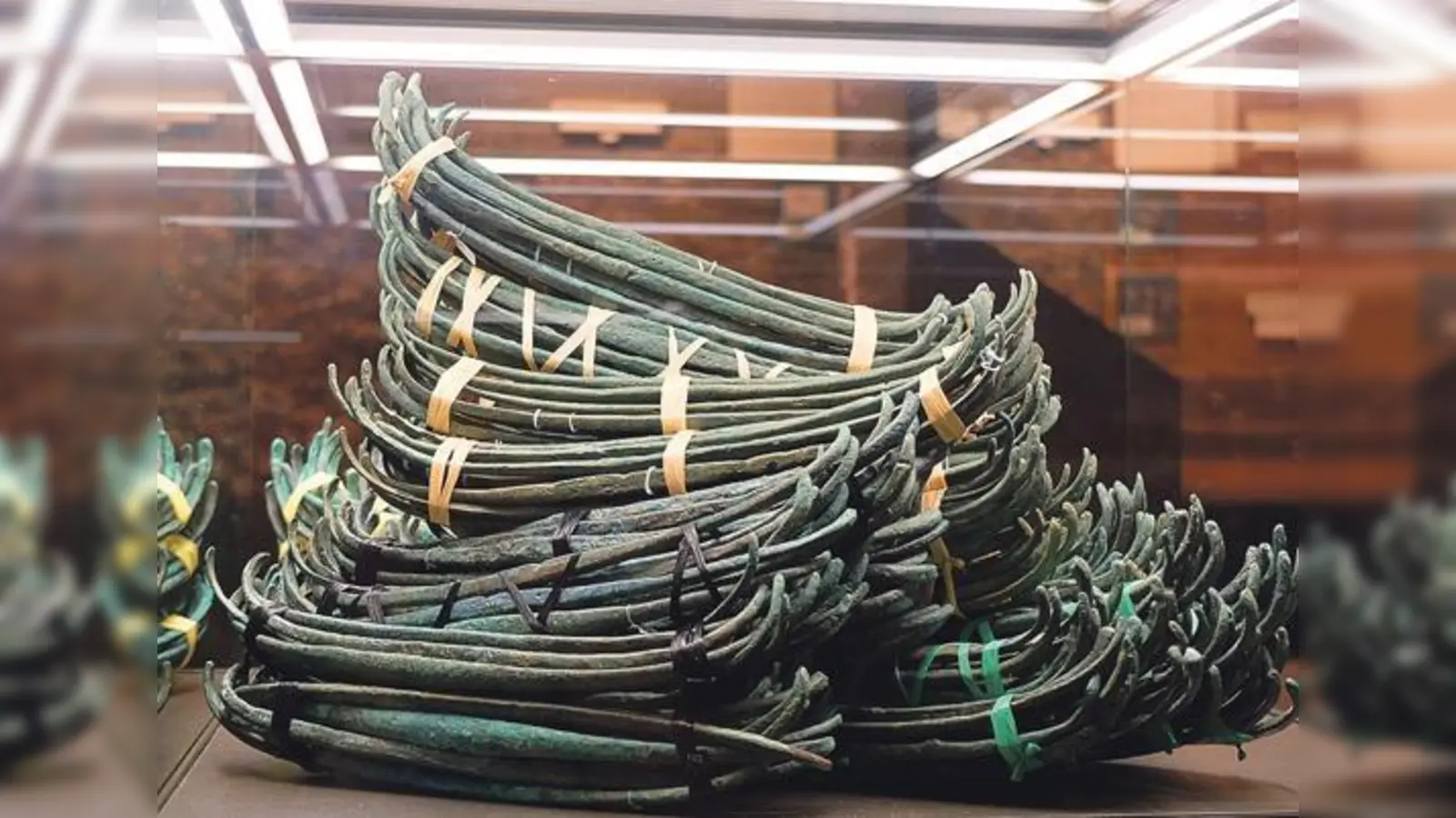 Der Spangenbarrenhort von Oberding  fast 4.000 Jahre alt, demnächst vorübergehend in Berlin ausgestellt.	 (Foto: VA)