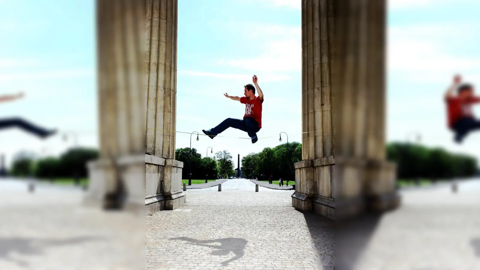 Trendsportart vor toller Kulisse: Auch Slackline kann man beim Sportfestival ausprobieren.  (Foto: Basti Arlt)