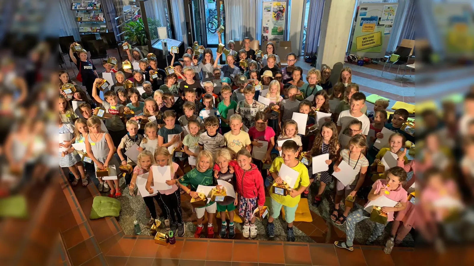 Schönes Fest: 91 Kinder nahmen an der Abschlussveranstaltung zum Sommerferien-Leseclub der Gemeinde Gauting teil.  (Foto: Doreen Kleiner)