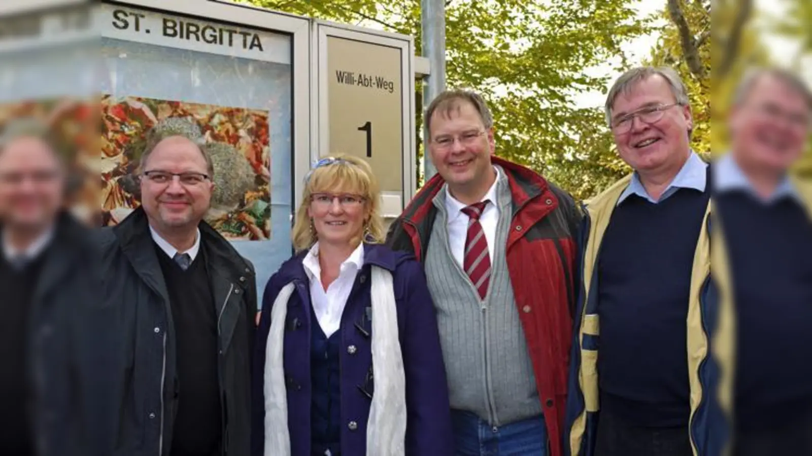 St. Birgitta ist jetzt die Nummer 1: Dafür sorgten (v. l.) Kilian-Thomas Semel, Anna Weyer, Bürgermeister Wolfgang Panzer sowie Dr. Jürgen Türkes. 	 (F.: Kohnke)