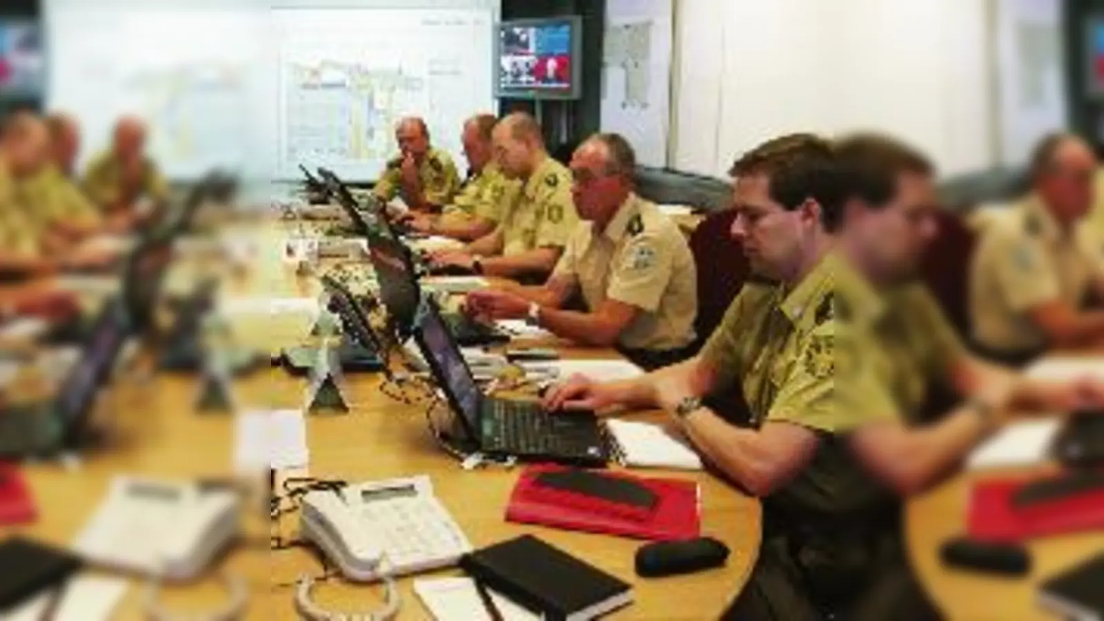 Blick ins Lagezentrum.  (Fotos: aha)