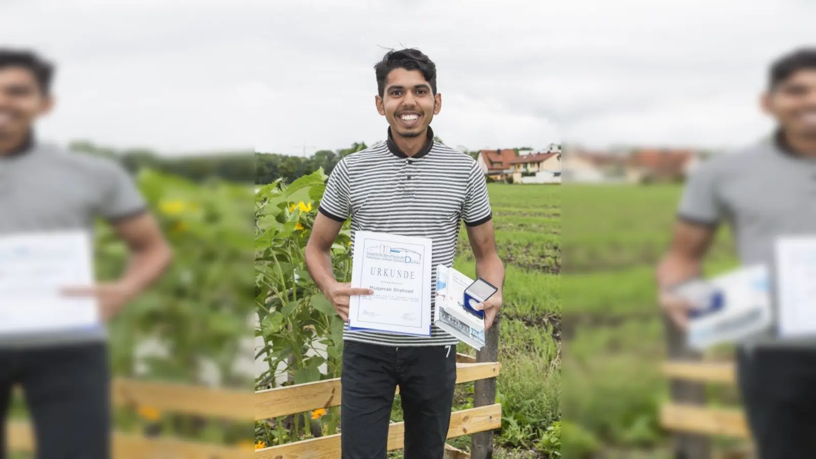 Muqarrab Shahzad ist stolz auf seinen Abschluss. Sein großes Ziel ist Selbständigkeit und eine gute Arbeit. (Foto: Cyriakus Wimmer, Helferkreis Karlsfeld)
