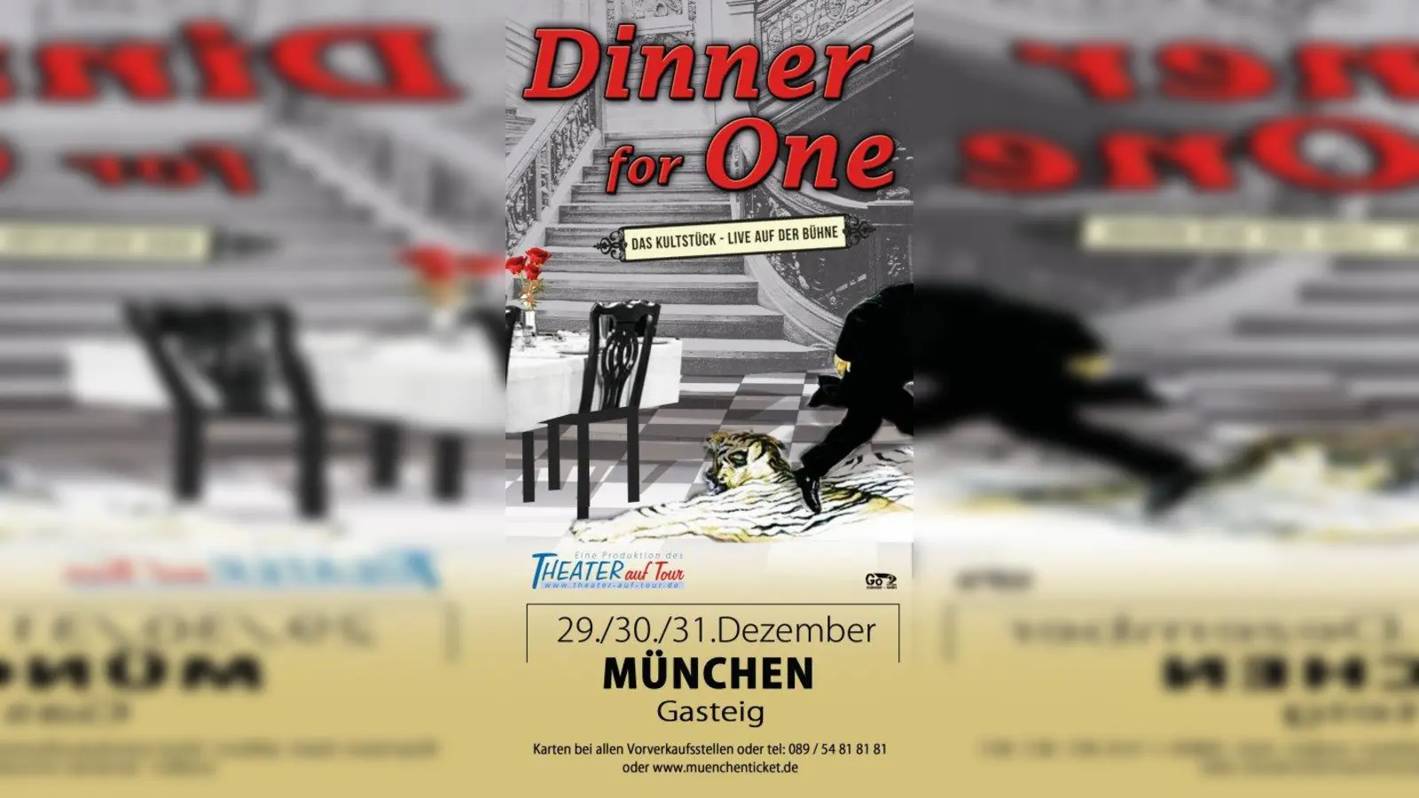 Zum ersten Mal wird &amp;quot;Dinner for One&amp;quot; auf der Bühne gezeigt. (Foto: pi)