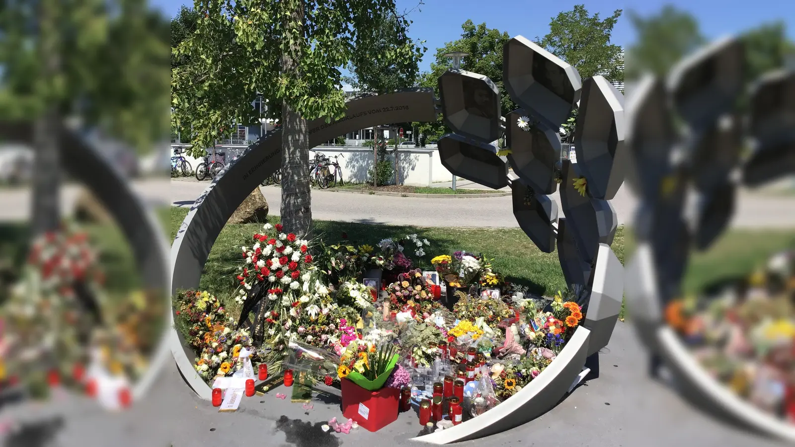 Das Denkmal für die Opfer des Attentats in der Hanauer Straße: In Moosach soll zusätzlich ein Erinnerungs- und Gedenkraum für die Angehörigen entstehen. (Archivbild: dm)