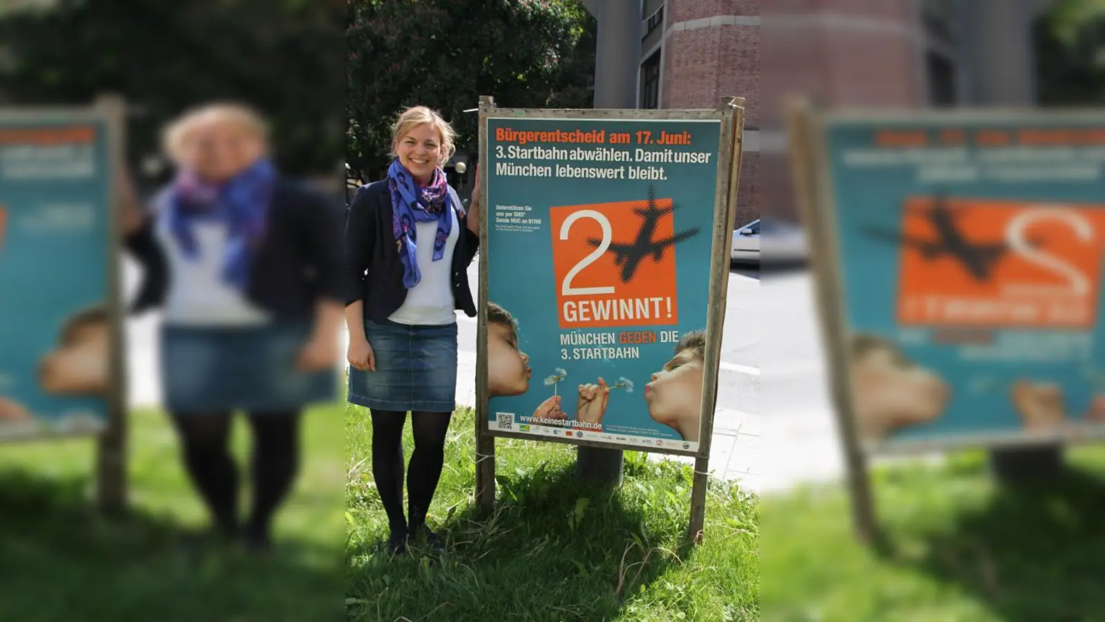 „2 gewinnt“: Bündnis-Sprecherin Katharina Schulze hat die Kampagne für den Bürgerentscheid in der Landeshauptstadt am Sonntag, 17. Juni, vorgestellt. (Foto: pi)