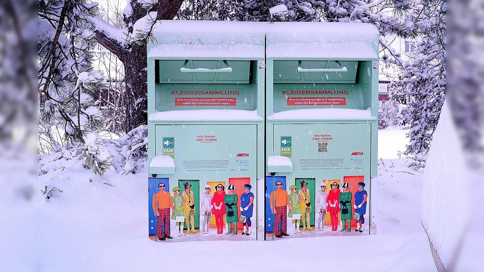 Auch in der Gronsdorfer Straße stehen Textilsammelcontainer der Diakonia. (Foto: Gemeinde Haar)