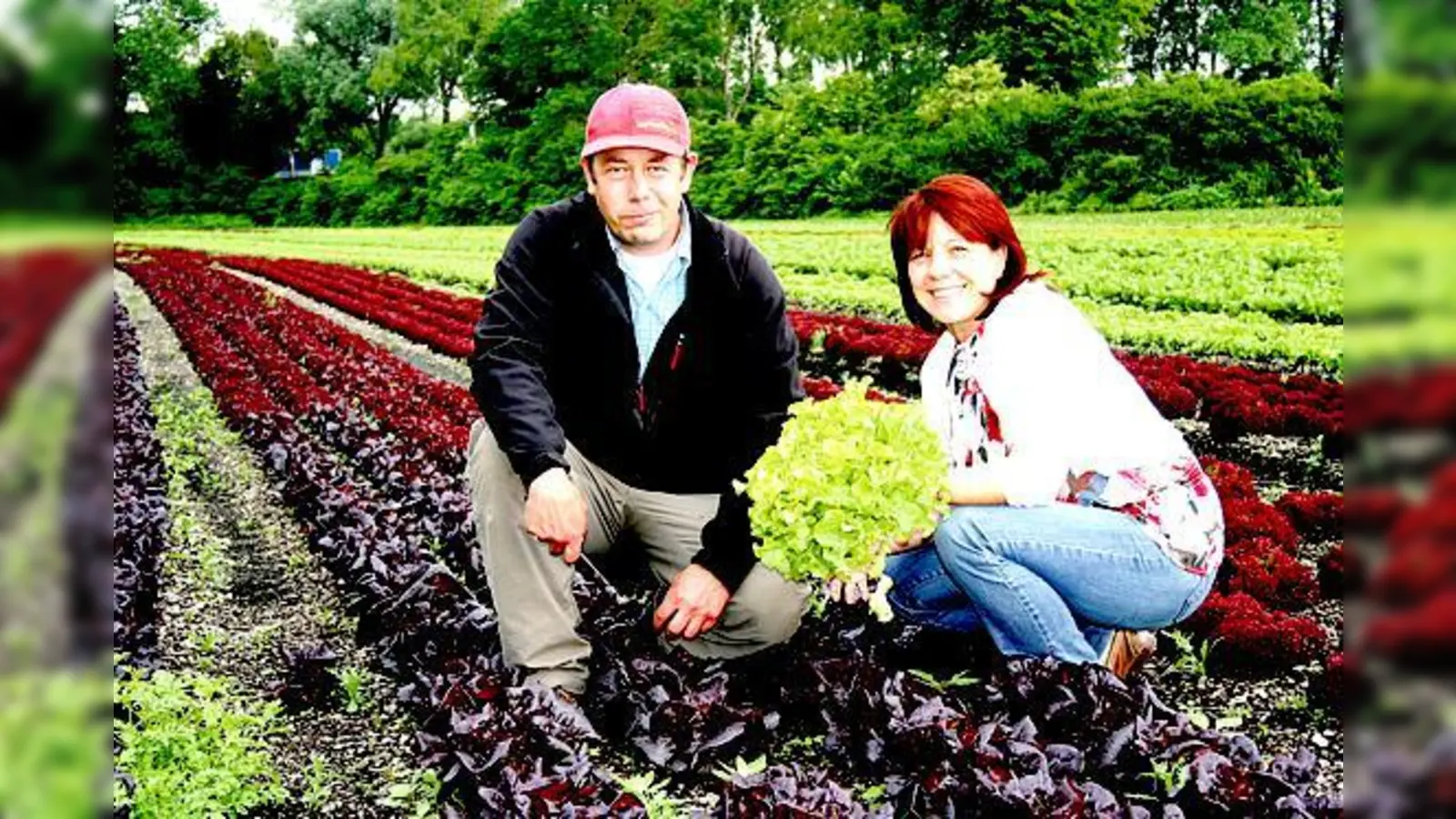 Gemüsegärtner Andreas Luxenburger und die Landtagsabgeordnete Diana Stachowitz.	 (Foto: ws)