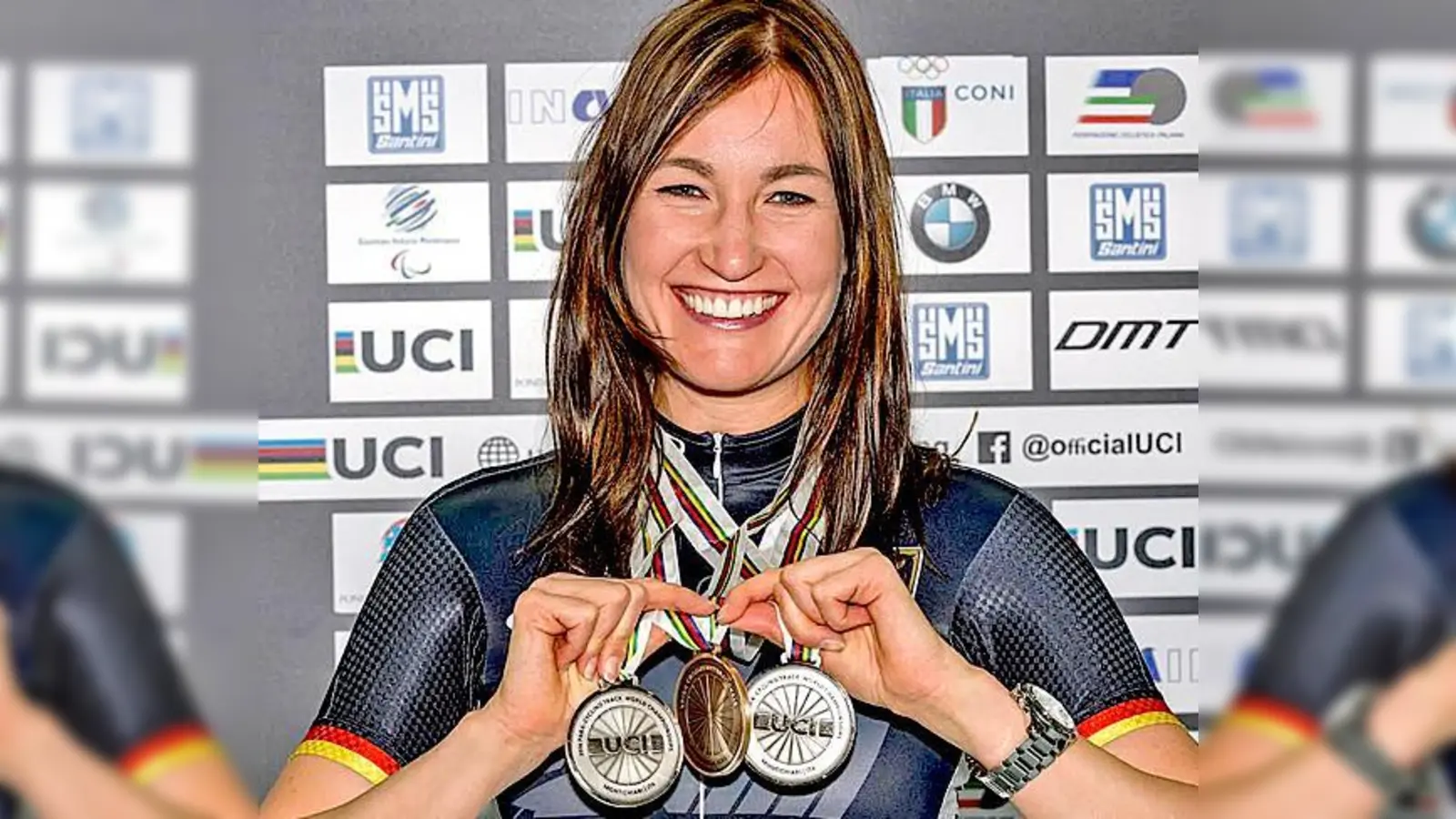 Denise Schindler und ihre Ausbeute bei der Bahn-WM in ­Montichiari.	 (Foto: © Oliver Kremer  Pixolli Studios)