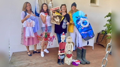 Das Team rund um den Inninger Flohmarkt mit Luise Rose, Susann Bischof, Katrin Bauer und Christine Hartweg (von links) lädt alle Inninger ein, (Foto: sar)