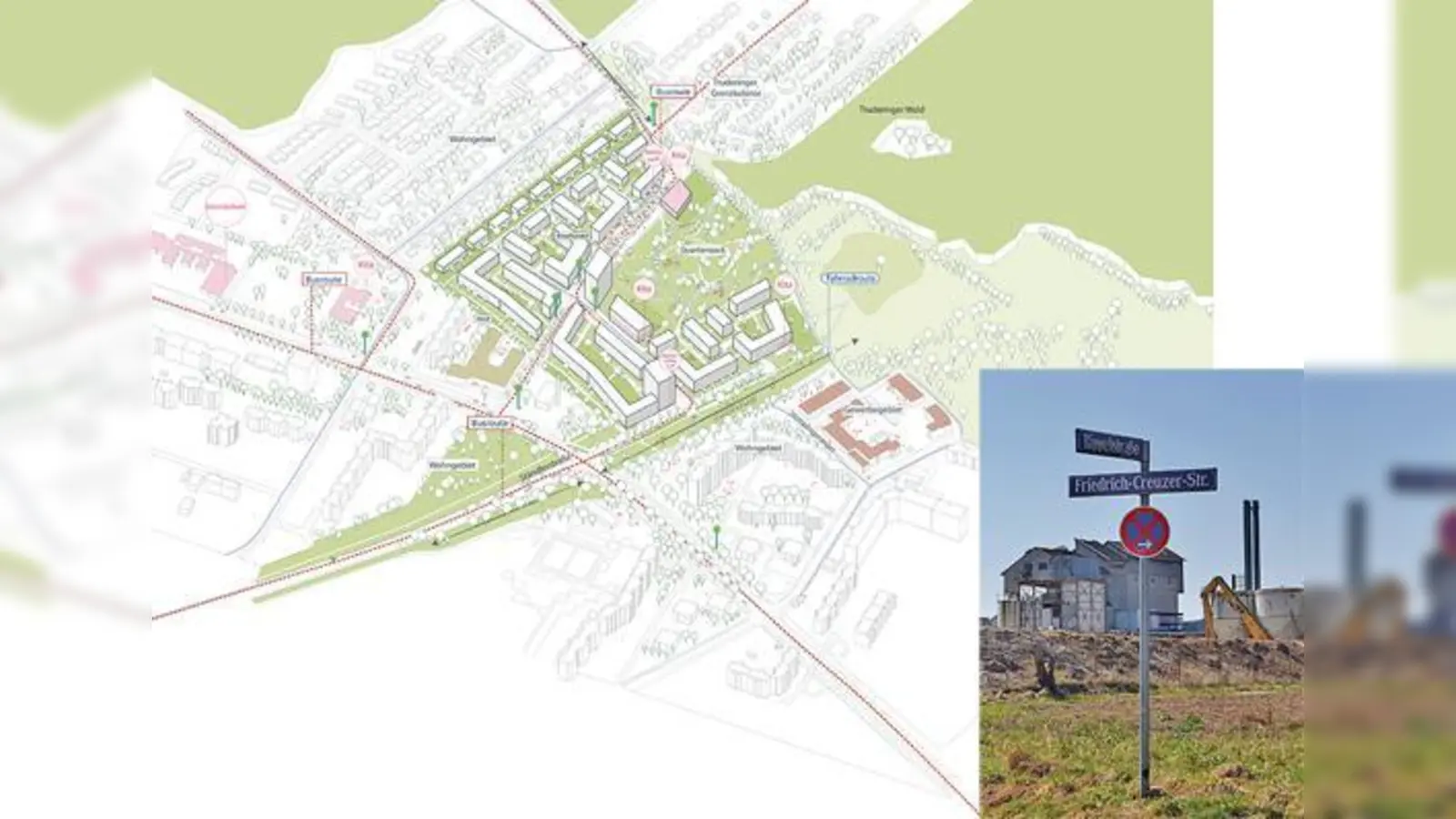 Auf dem Gelände der ehemaligen Kiesgrube Piederstorfer entsteht ein neues Wohnquartier. 	Foto: ar /  (Foto: AG  Riegler Riewe Architekten GmbH, lad+ landschaftsarchitektur diekmann, yellow z urbanism architecture zürich berlin)