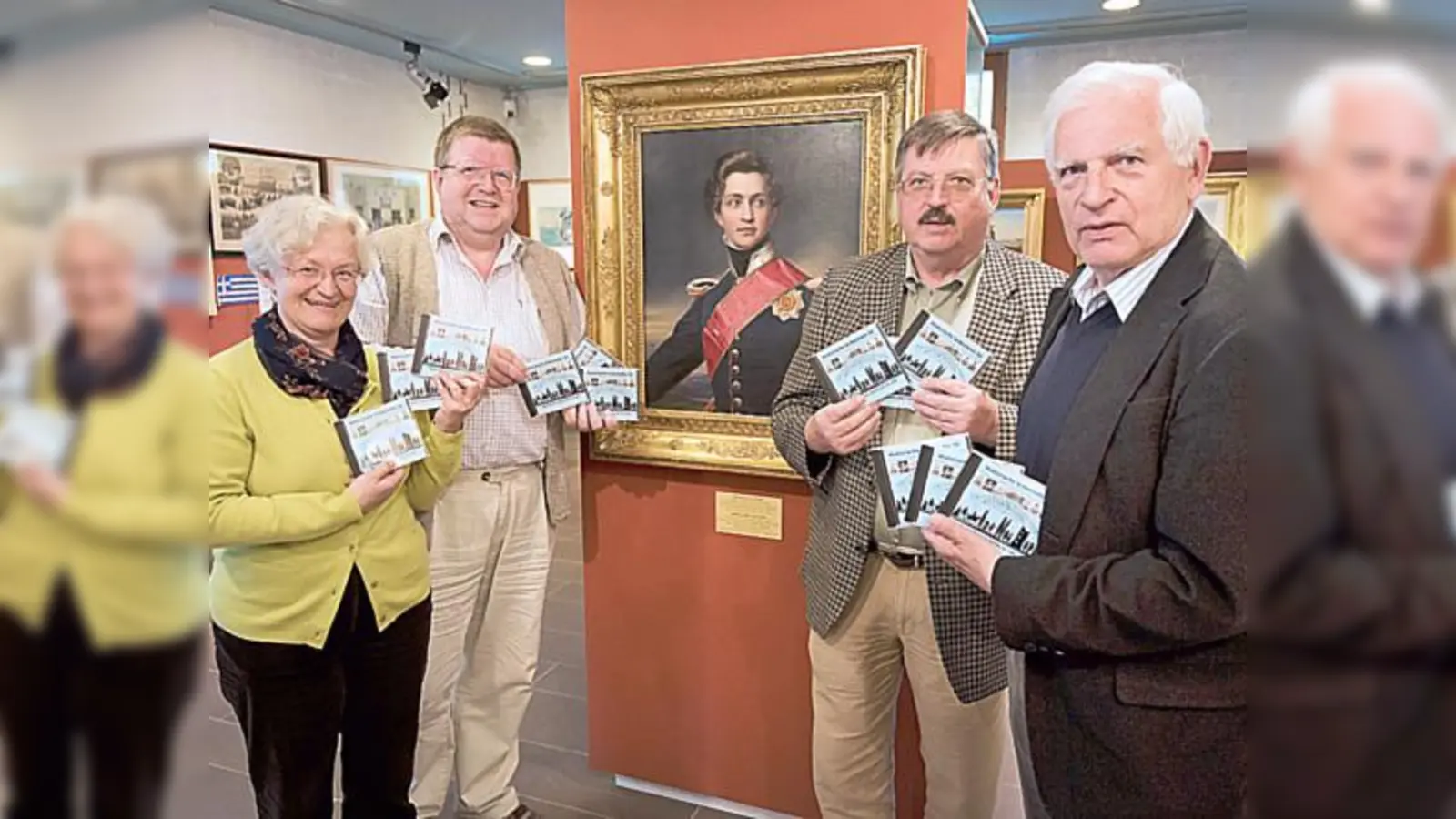 Die CD stellten (v.l.) Eva Bruckner, Ernst Schusser, Wolfgang Killermann und Jan Murken im  König-Otto-Museum vor.  (Foto: Robert Brouczek)