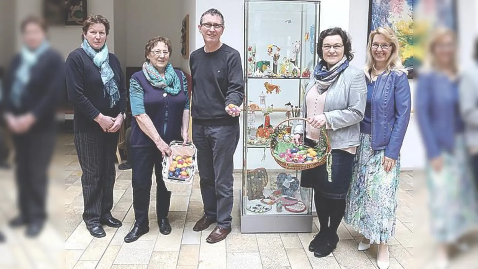 Die Damen der Frauenunion bei ihrem jährlichen Osterbesuch im ASZ Eching.	 (Foto: privat)