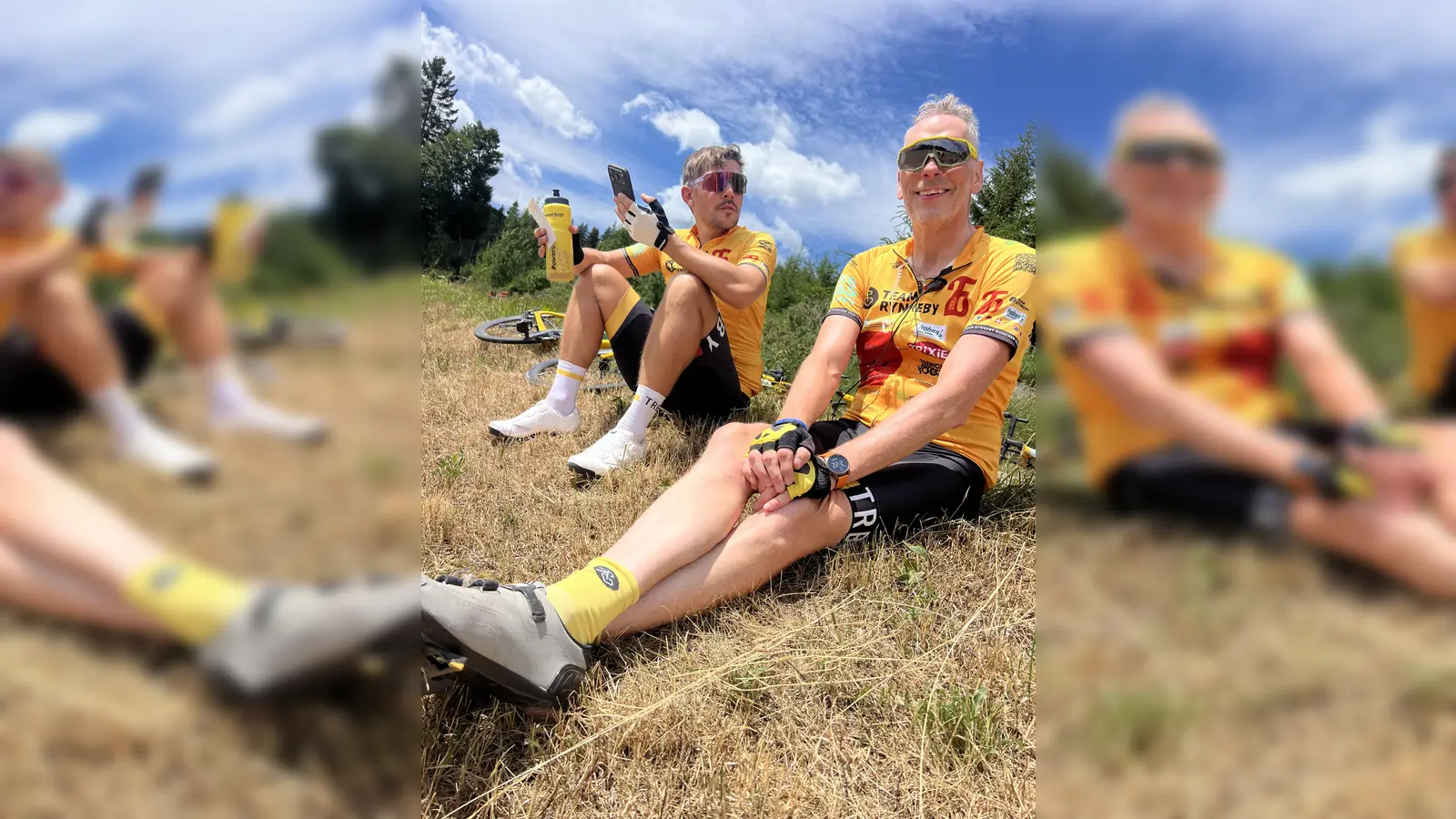 150 Kilometer und über 1.500 Höhenmeter am dritten Tag. Hier wird eine kurze Pause eingelegt. (Foto: Team Rynkeby)