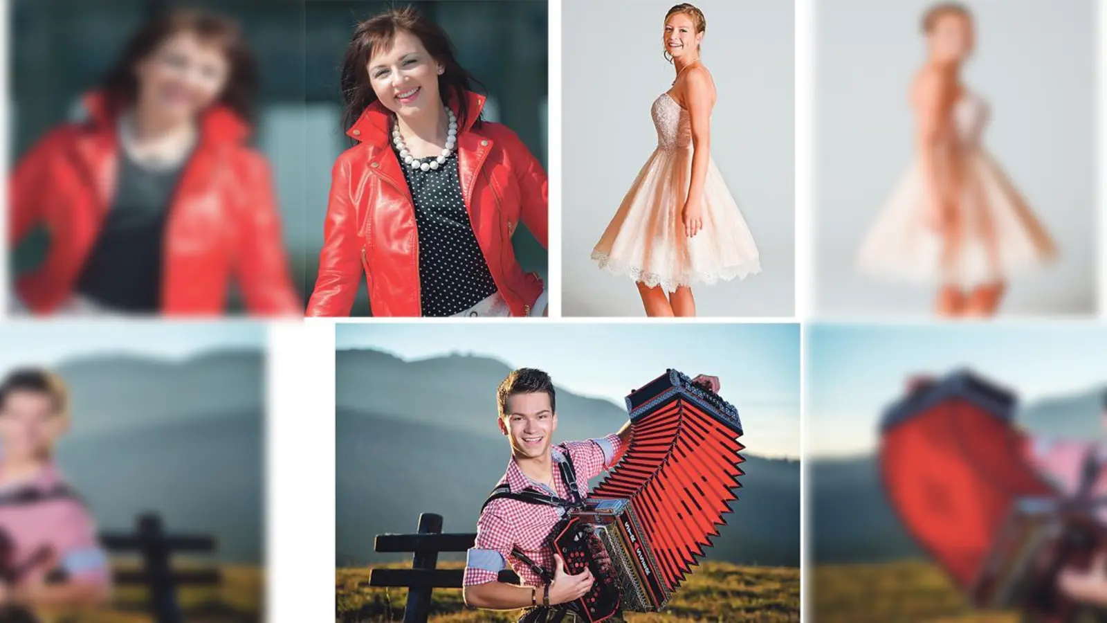 Romy aus Pfarrkirchen (oben links), Stefanie Jodl und Andreas Hastreiter kommen am Samstag nach Anzing.	 (Foto: VA)