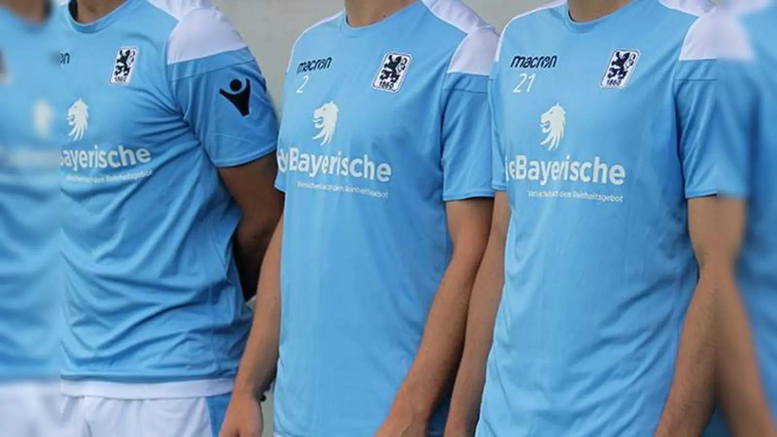 Haupt- und Trikot-Sponsor des TSV 1860: Die Bayerische.  (Foto: Anne Wild)