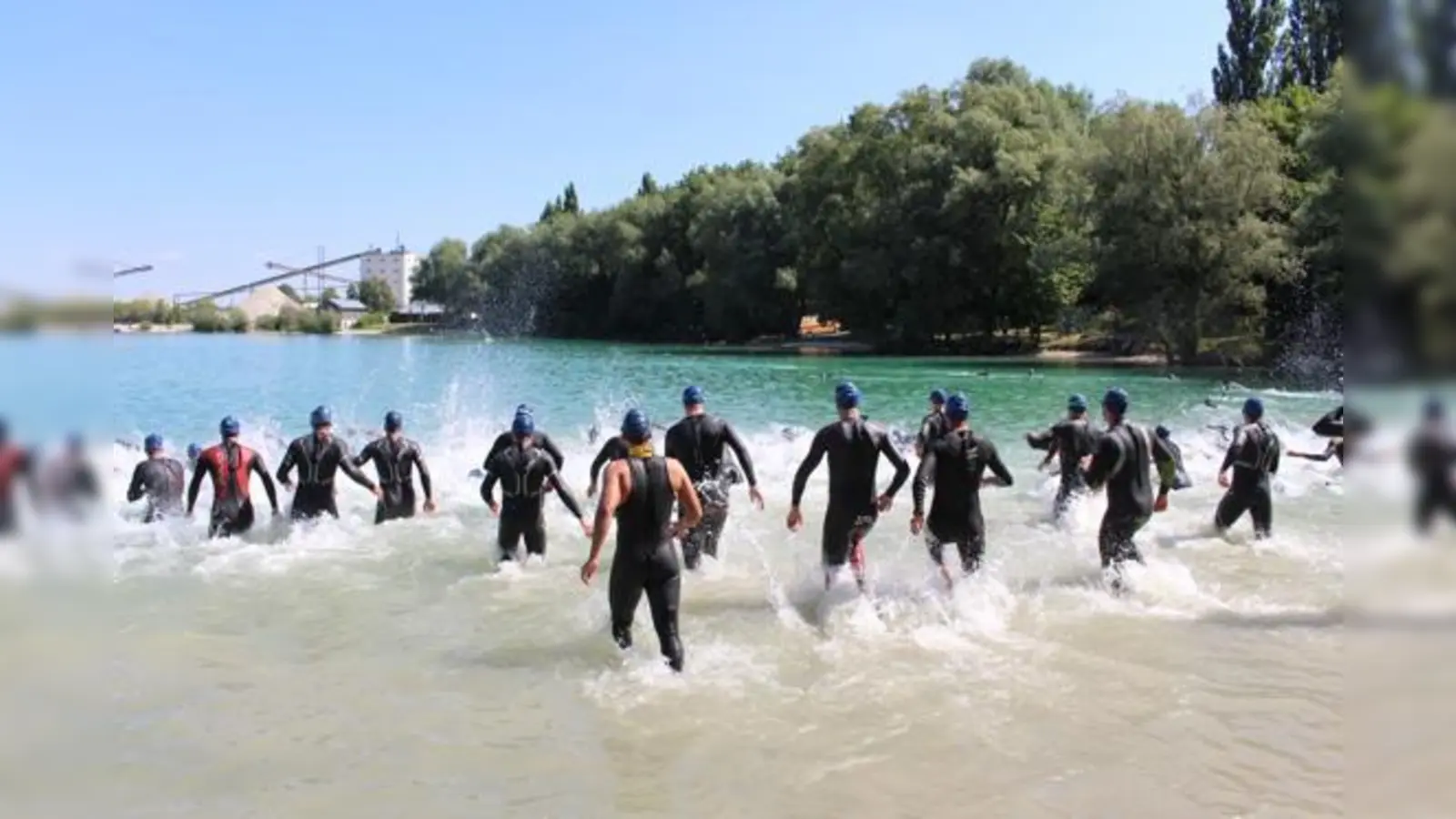 Rein in die Fluten! In diesem Jahr fällt der Auftakt am Kronthaler Weiher etwas enger aus. Eine Absage des Stadttriathlons konnte jedoch verhindert werden.	 (Foto: Veranstalter)