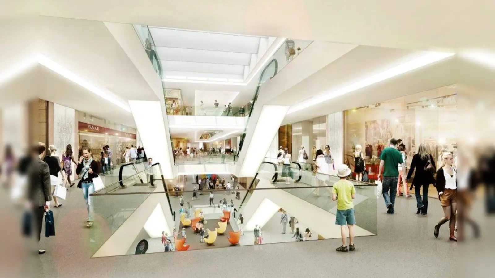 Ein großer Teil der Flächen ist vermietet. Investor HBB ist stolz auf moderne Konzepte und liegt genau im Zeitplan: Nächstes Jahr eröffnet das „Forum Schwanthalerhöhe”. (Foto: Visualisierung: architecture2brain)