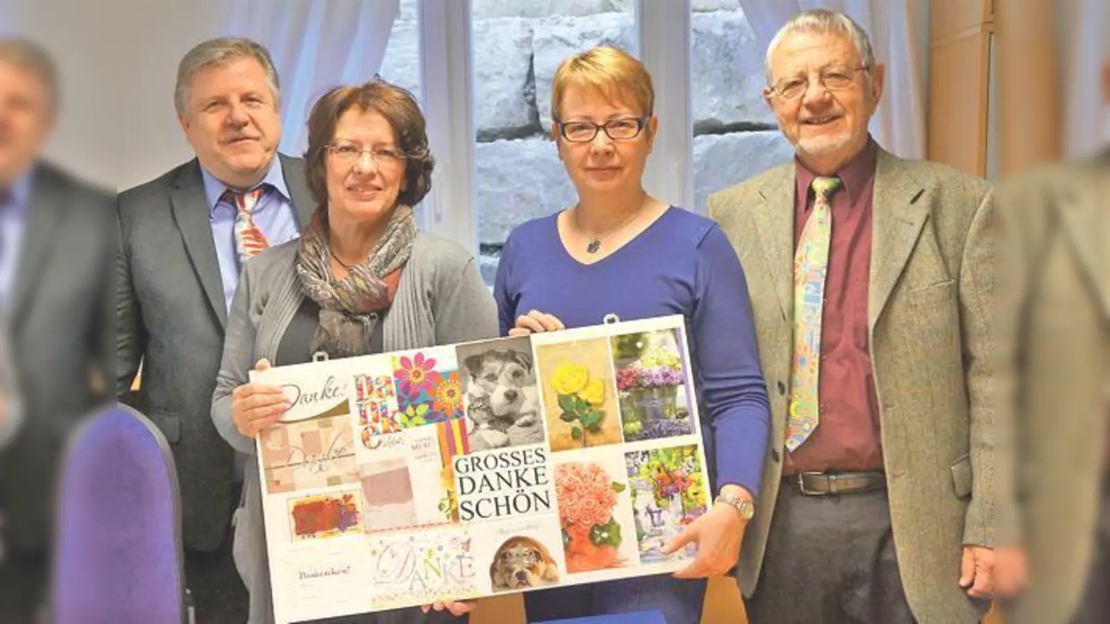 Vier für die gute Sache: Albert Oehrlein, Gabriele Lindqvist, Irene Kleinmüller und Gerhard Draugelates von der Rothenanger-Stiftung. 	 (Foto: Woschée)