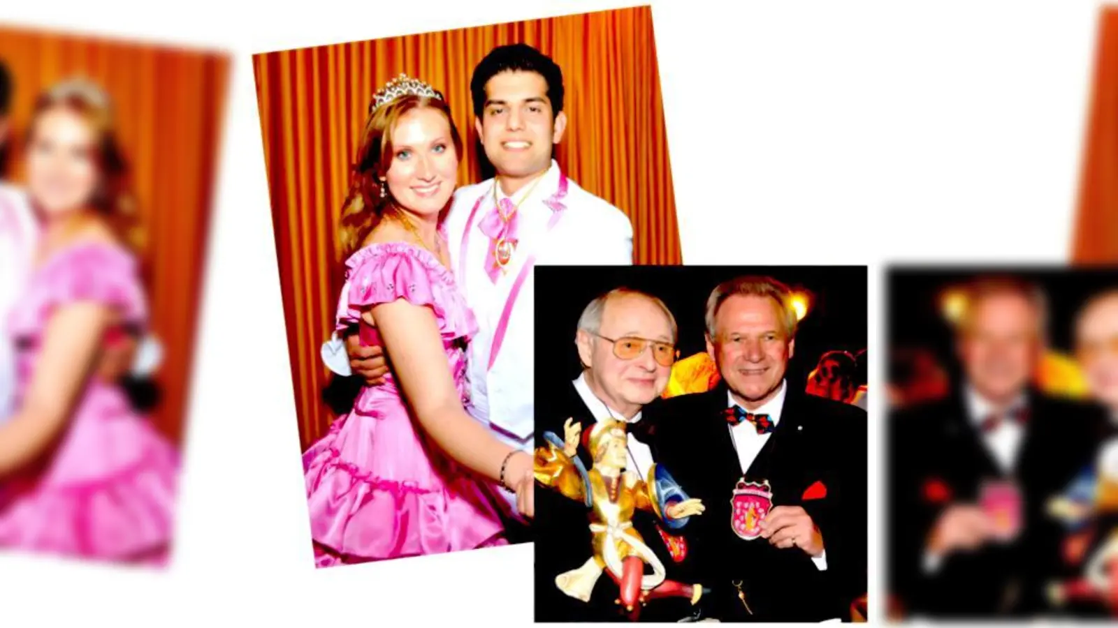 Prinzessin Sandra und Prinz Ahmad. Max Spiegl (l.) mit Laudator Hermann Memmel.  (Fotos: IPA)