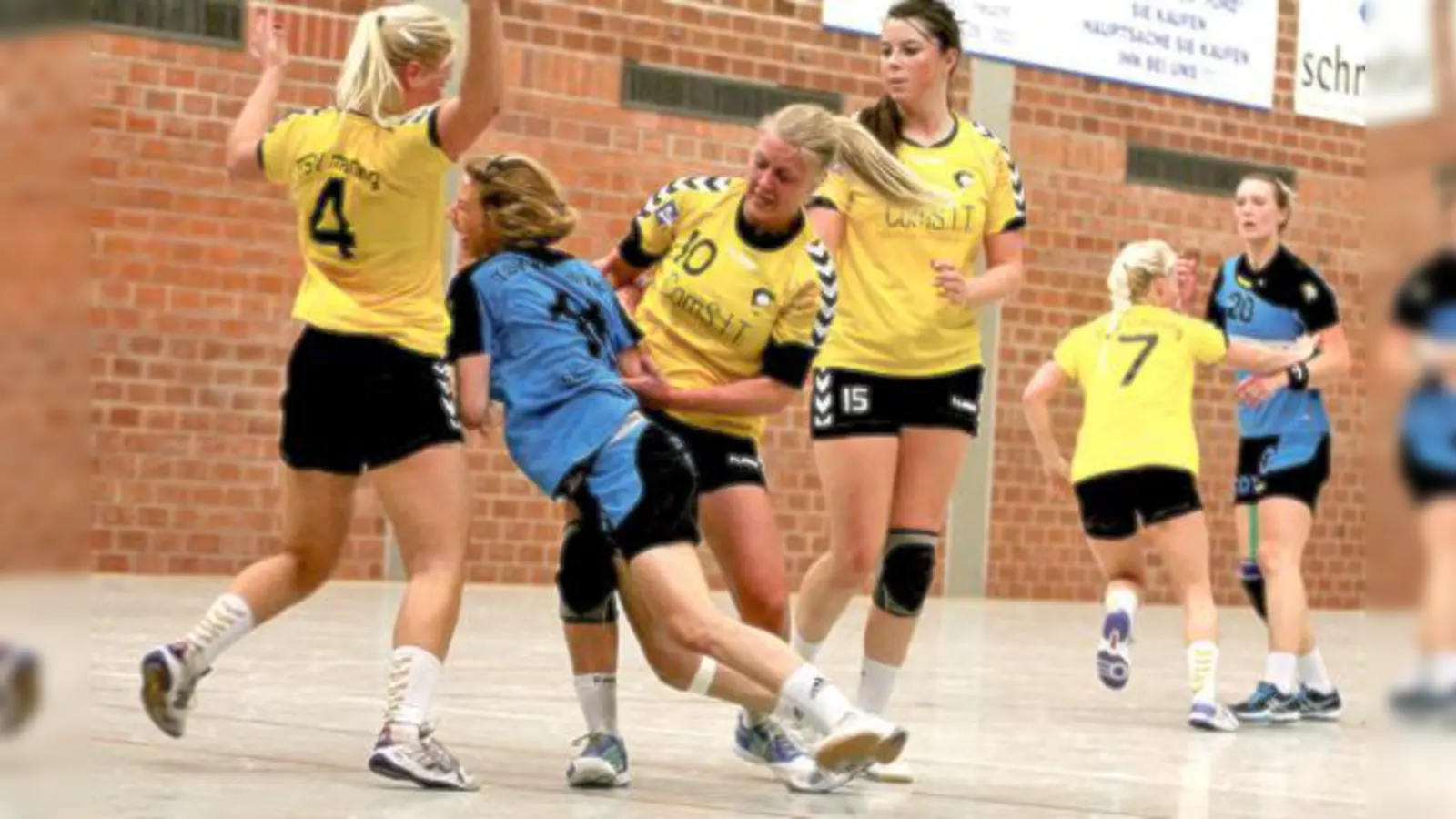 Die »Isis« (gelb) haben das Spitzenspiel in Winkelhaid verloren und sind jetzt Vierter.	 (Foto: Joachim Horn)