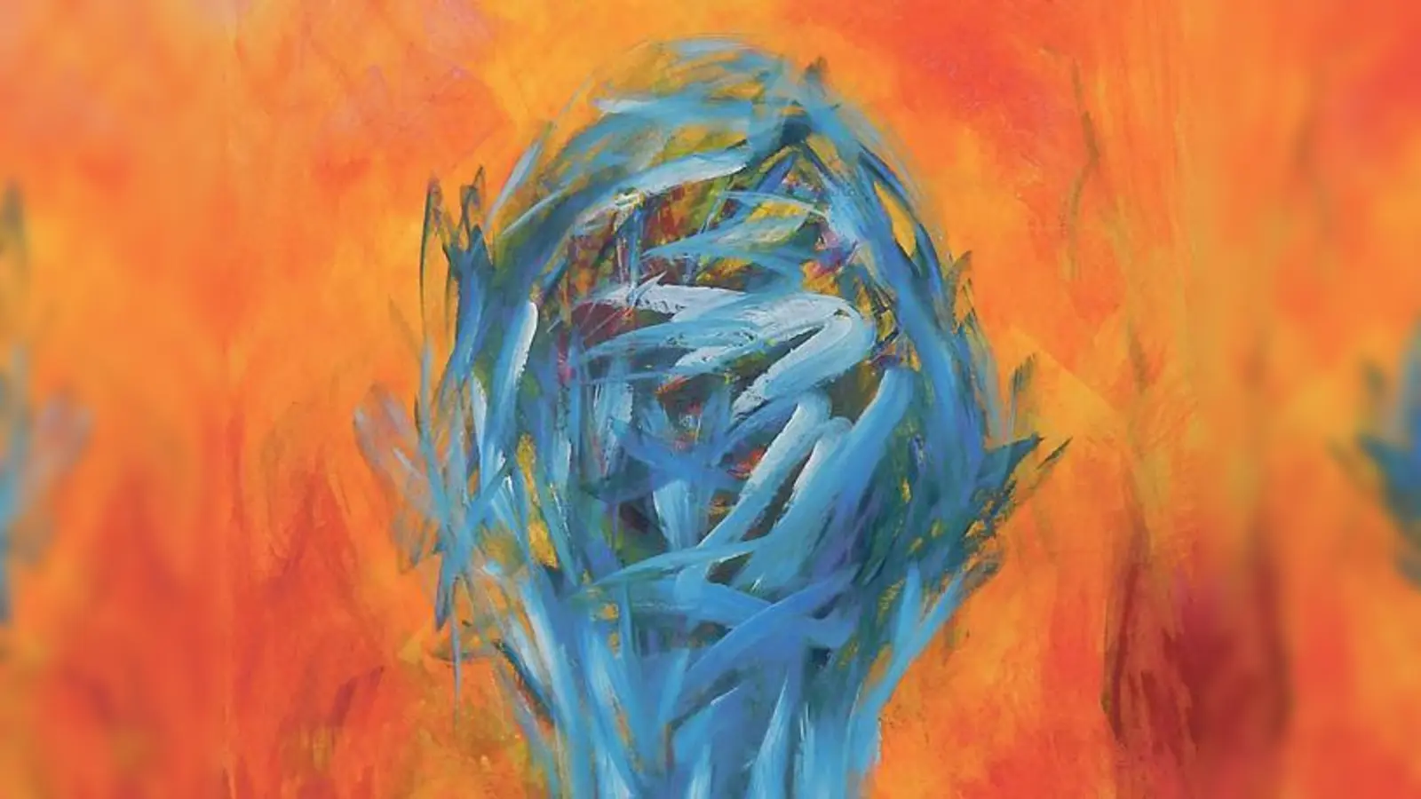 Barbara Wölfkes präsentiert ihre farbenfrohen, wuchtigen Werke.	 (Foto: privat)