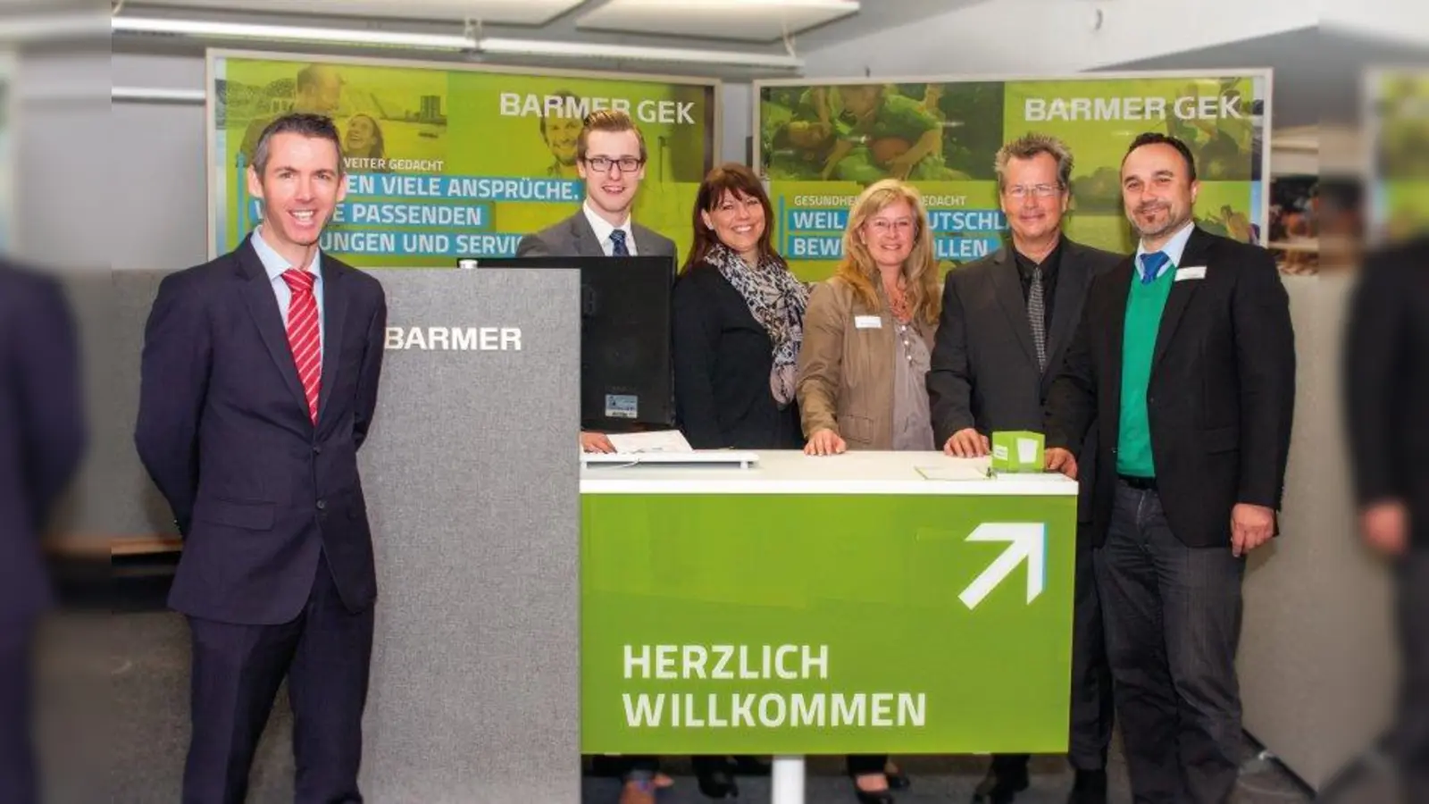 Das Team der Barmer-Geschäftsstelle Pasing: v.l. Geschäftsstellenleiter Markus Pop, Dominic Niebler, Anita Schäfer, Gabriele Fritzenwenger, Charlie Grunert und Raymond Müller. (Foto: pp)