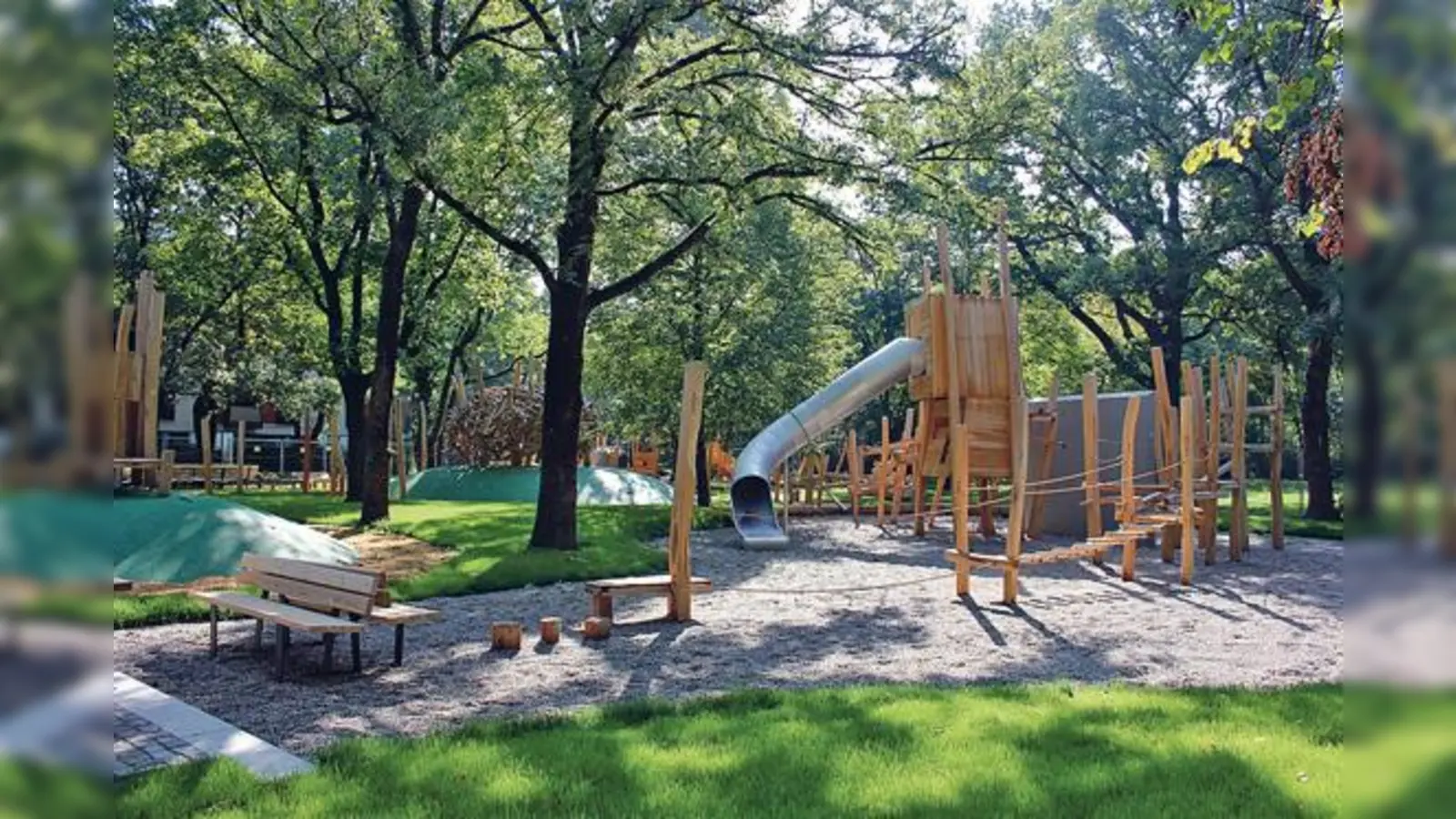 Hier möchte man direkt selbst noch einmal Kind sein: Die Spielplätze im Amphionpark bieten nun Raum zur spielerischen Selbstentfaltung.	 (Foto: Katja Brenner)
