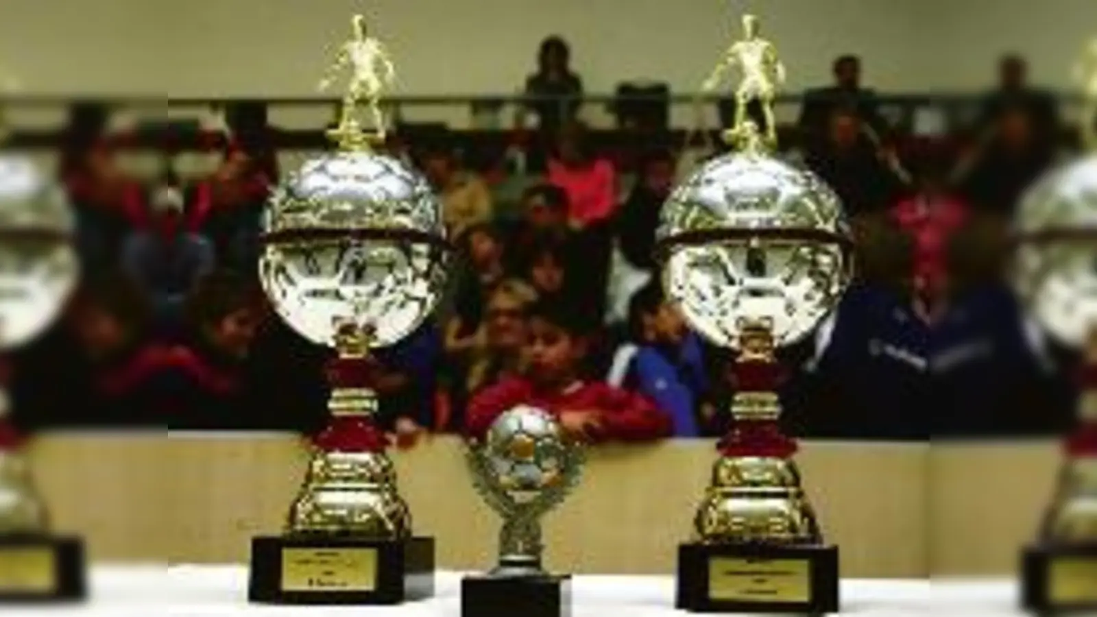 Kommt nicht in die  (Foto: Die Milbertshofener durften die Pokale nur ansehen, denn einen Titel gabs heuer für die Gastgeber nicht zu feiern.)