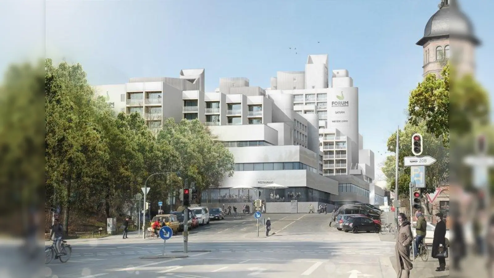 Bald fertig: Der erste Teil des neuen Einkaufsquartiers „Forum Schwanthalerhöhe” soll im Herbst eröffnen. (Foto: Visualisierung: Allmann Sattler Wappner)