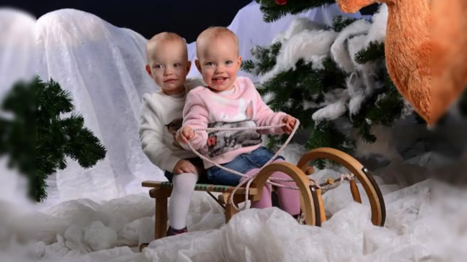 Wie das doppelte Lottchen  die eineiigen Zwillinge Felicia und Amelie ­sehen sich zum Verwechseln ähnlich.	 (Foto: privat)