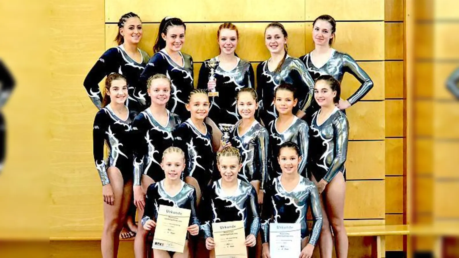 Die jungen Turnerinnen des TSV Unterföhring sicherten sich alle einen Platz auf dem Siegertreppchen.	 (Foto: Verein)