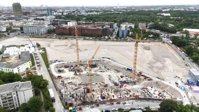 Hier entstehen die neuen Wohnungen. (Foto: SWM)