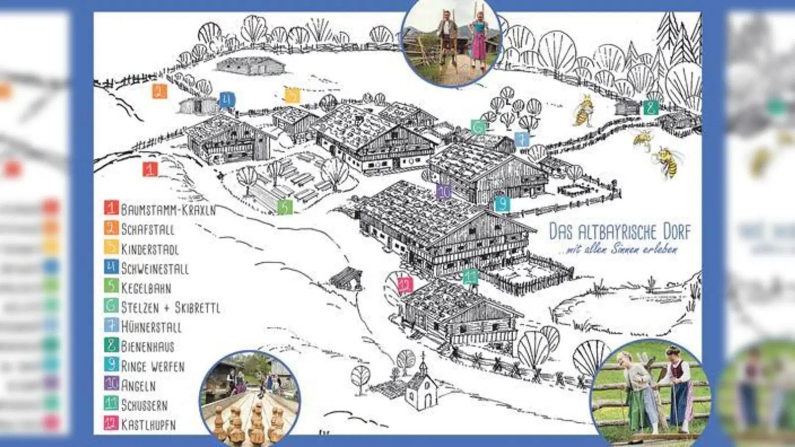 Über das ganze Dorf erstreckt sich die Route.	Foto: B. Kaufmann; Grafik &amp;  (Foto: G. Wasmeier)