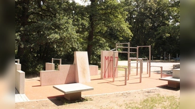 Für kleine und große Sprünge: die neue Parkour-Anlage nahe der Trimm-dich-Wiese. (Foto: job)