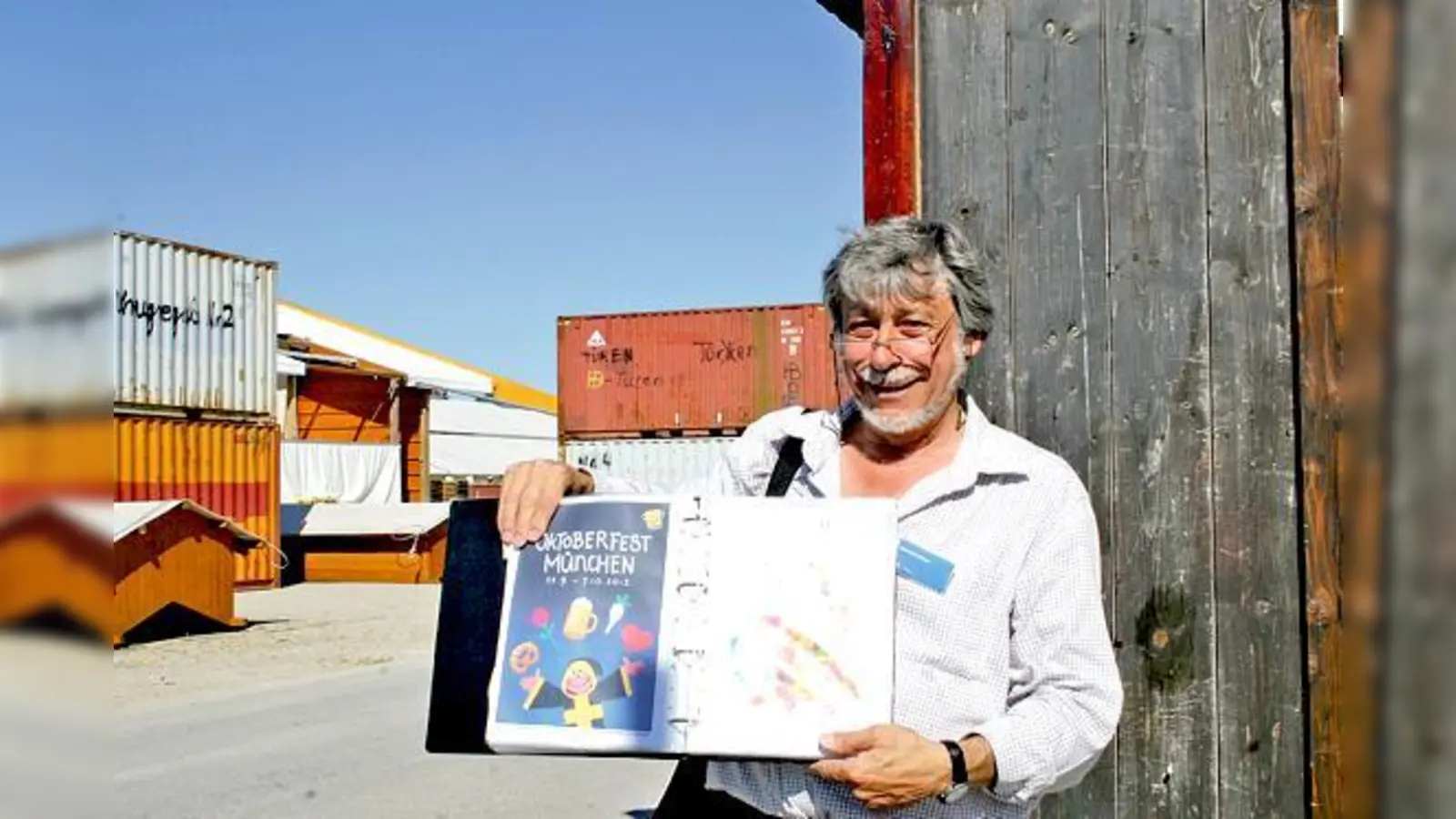 Heinrich Ortner kennt sich bestens mit der Wiesn aus. Jetzt, während des Aufbaus, erzählte er Wissenswertes über das größte Volksfest der Welt.	 (Foto: scy)