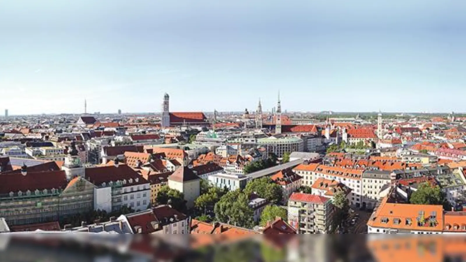 Blick auf die Altstadt von München. 	                                                             (Foto: LHM/Michael Nagy)