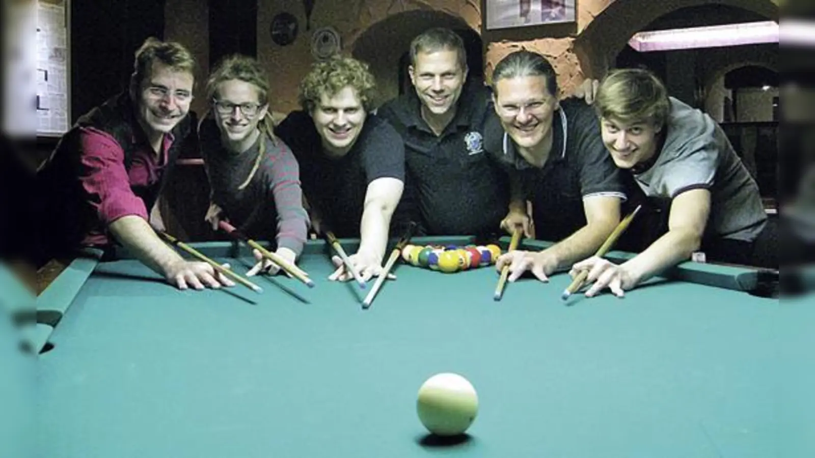 Die sechs bei der Vereinsmeisterschaft (v.l.): Markus Rentsch, Gino Haußmann, Moritz Reindl, Thomas Deuter, Hannes Dorsch und Lukas Späth.	 (Foto: Verein)