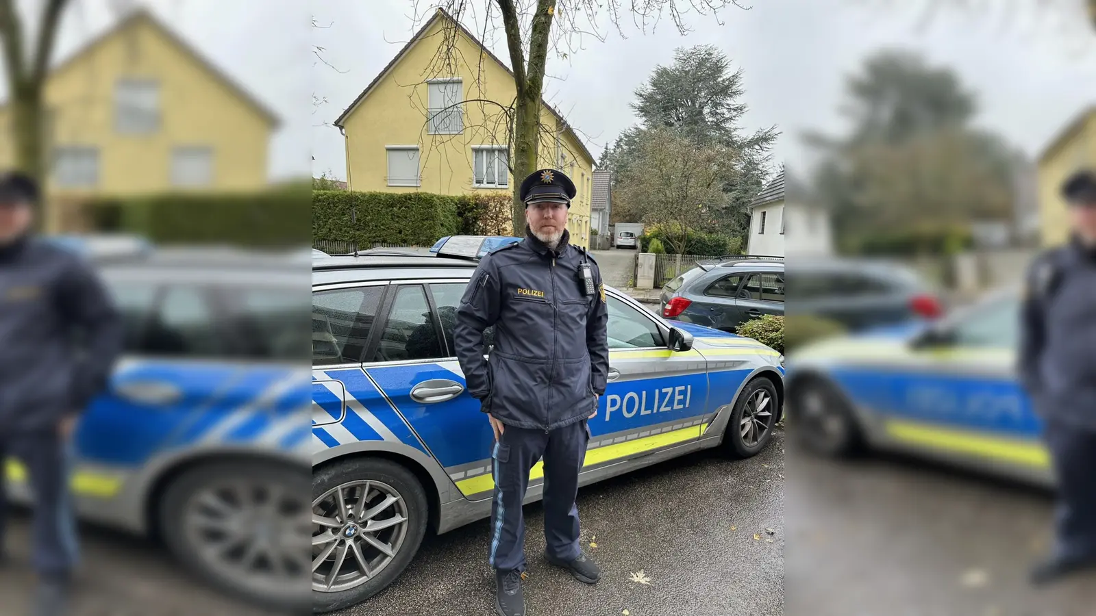 Polizeihauptmeister Wolf, der Kontaktbeamte der Polizeiinspektion 48, gibt wertvolle Tipps, wie man sich vor Straftaten schützen kann. (Foto: Stefan Krimmer)
