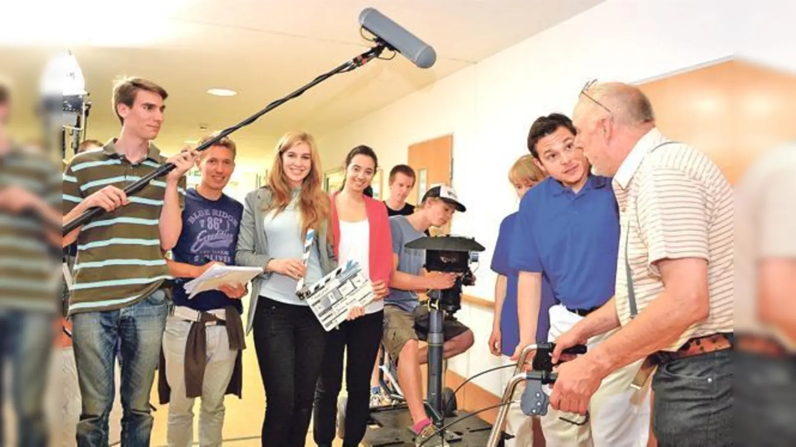 Die Studenten der Medienakademie München drehten ihren Abschlussfilm  »Marlene« im KWA Luise-Kiesselbach-Haus in Riem.	 (Foto: ar)