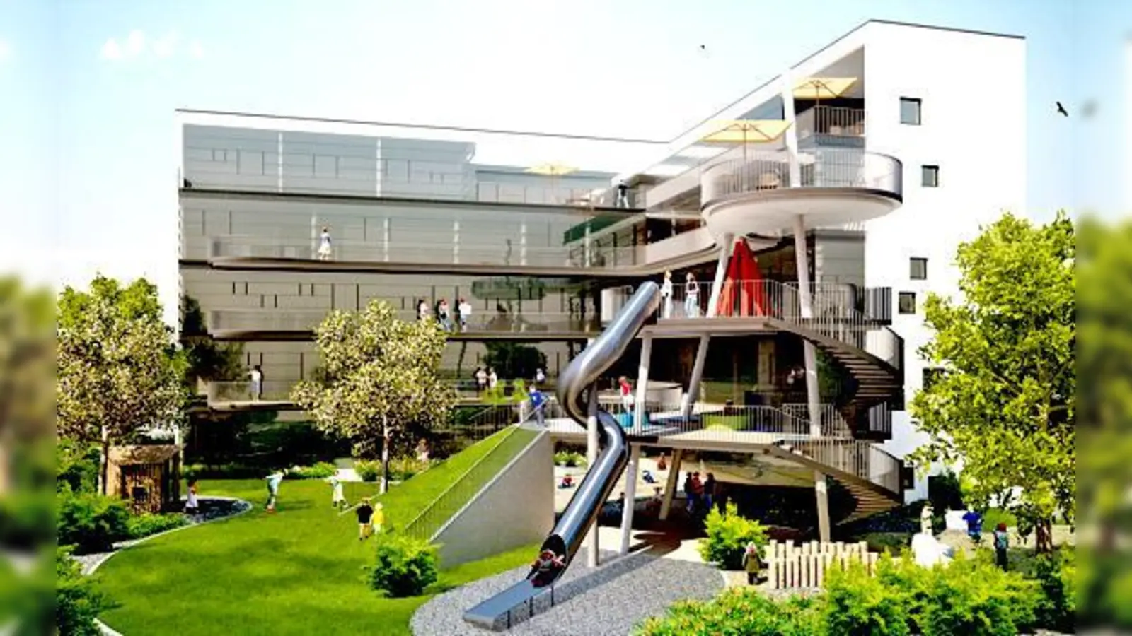 84 Krippen-, 50 Kindergarten- und 25 Hortplätze sowie viel Platz zum Spielen bietet das neue Kinderhaus »miniMUCs« in der Parkstadt. 	 (Foto: miniMUCs GmbH)