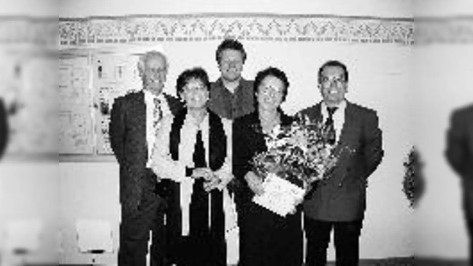 Die Münchner Delegation mit Rainer Volkmann (MdL), Ingeborg Staudenmeyer (Vorsitzende BA 9), Michael Franke (1. Vorsitzender FT Gern), Daniela Lahm und Roland Lahm (v.li.).  (Foto: Verein)