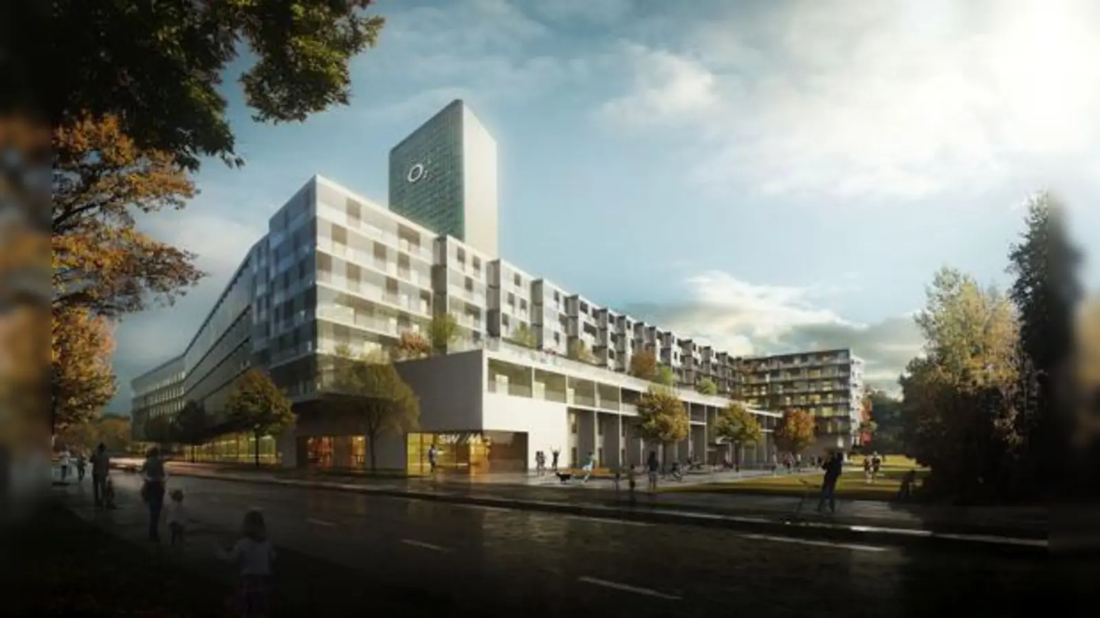 Im Rahmen des Realisierungswettbewerbs ist für einen Teilbereich des Areals zwischen der Hanauer Straße und der Emmy-Noether-Straße bereits ein konkreter Entwurf angefertigt worden. 	 (Foto: SUPERBLOCK ZT GmbH)