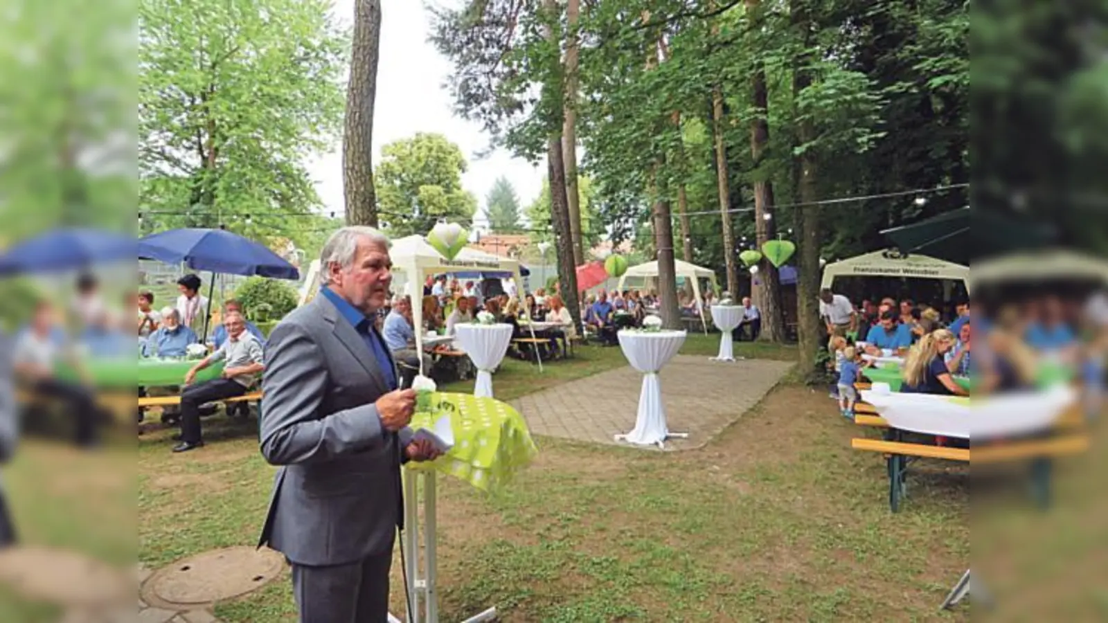 Präsident Hans Laux begrüßte die Tennisspieler und die Ehrengäste. 	 (Foto: VA)