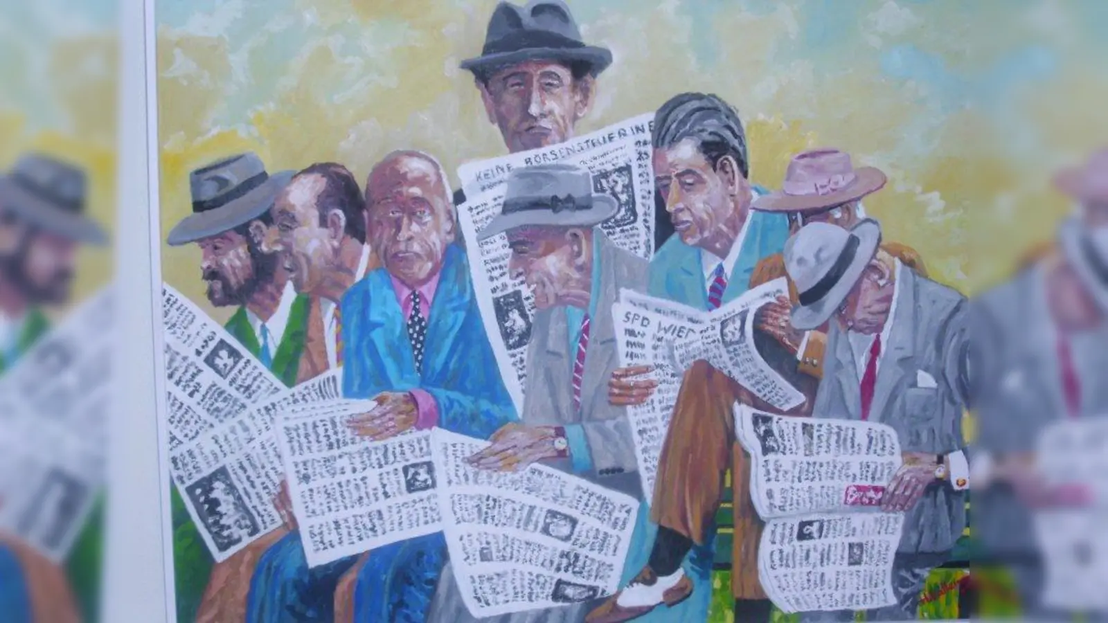 Dieses Gemälde des deutsch-französichen Künstlers Henri Lallemand trägt den Titel „Zeitungsleser”. (Foto: Henri Lallemand)