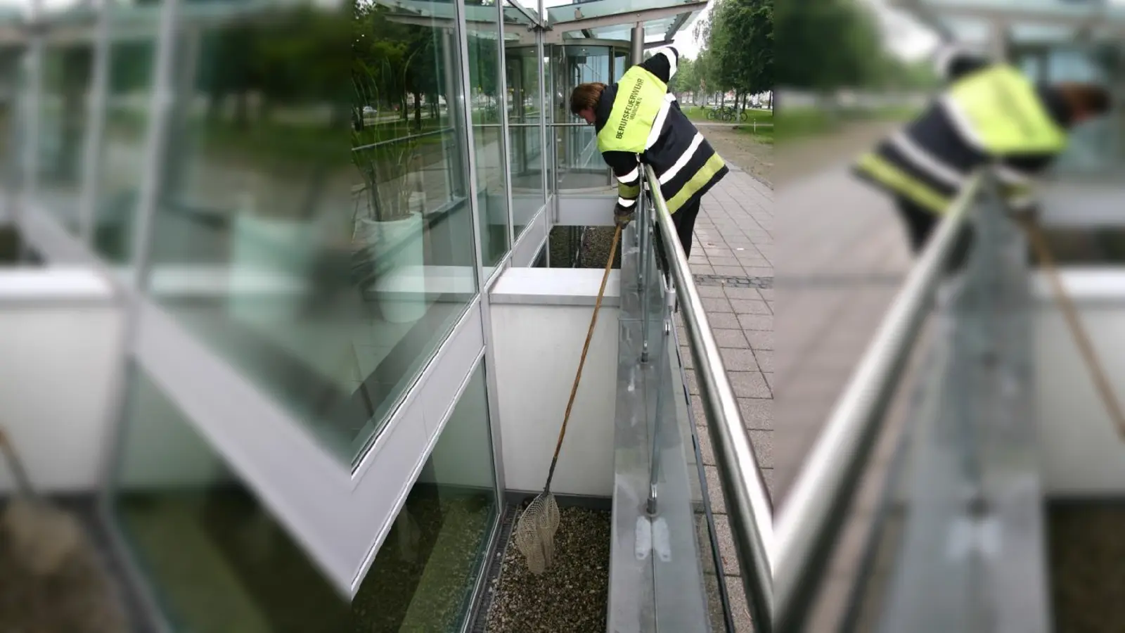 Daniel Engelschall rettete den sich heftig wehrenden Marder aus seiner Falle.	 (Fotos: cr)